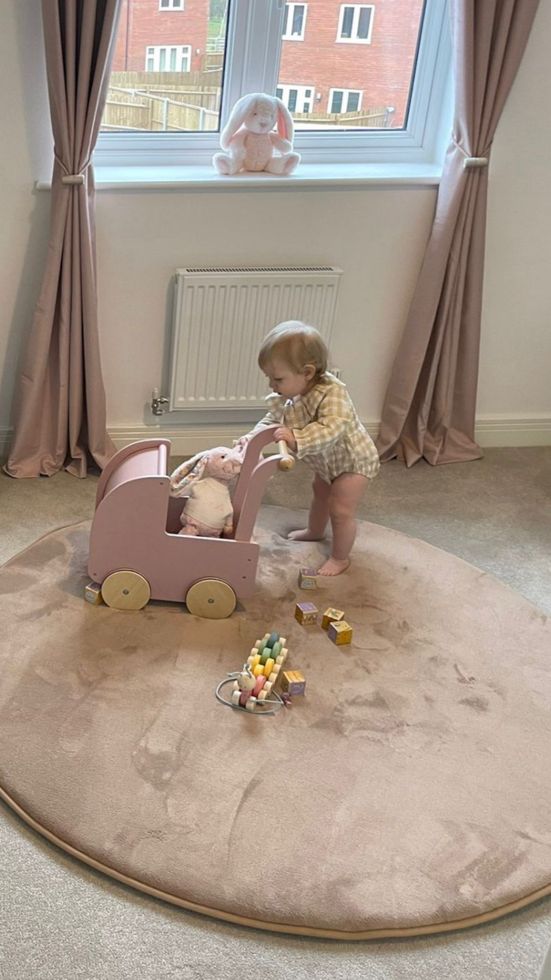 Coffee Light Brown Round Play Mat