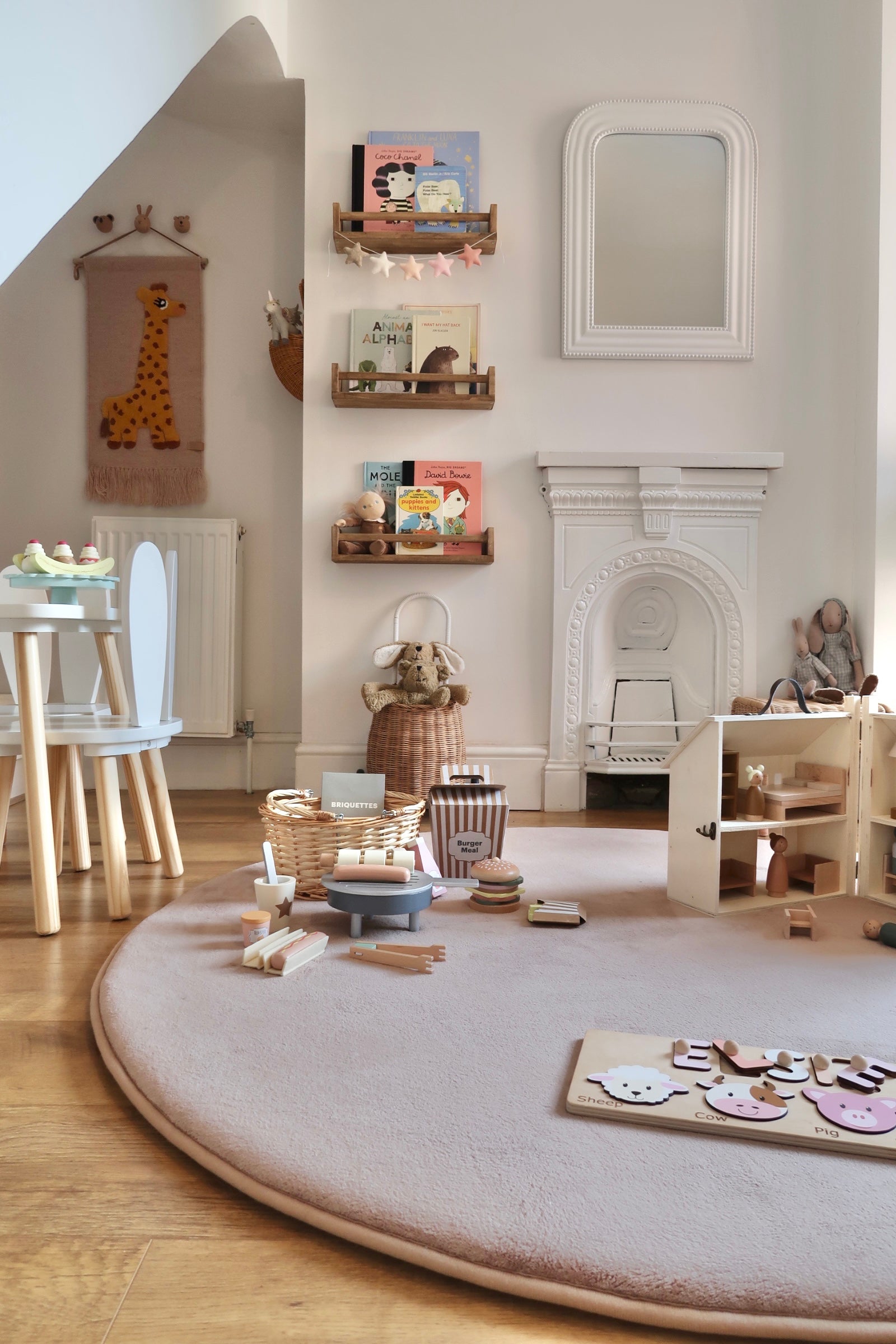 Coffee Light Brown Round Play Mat